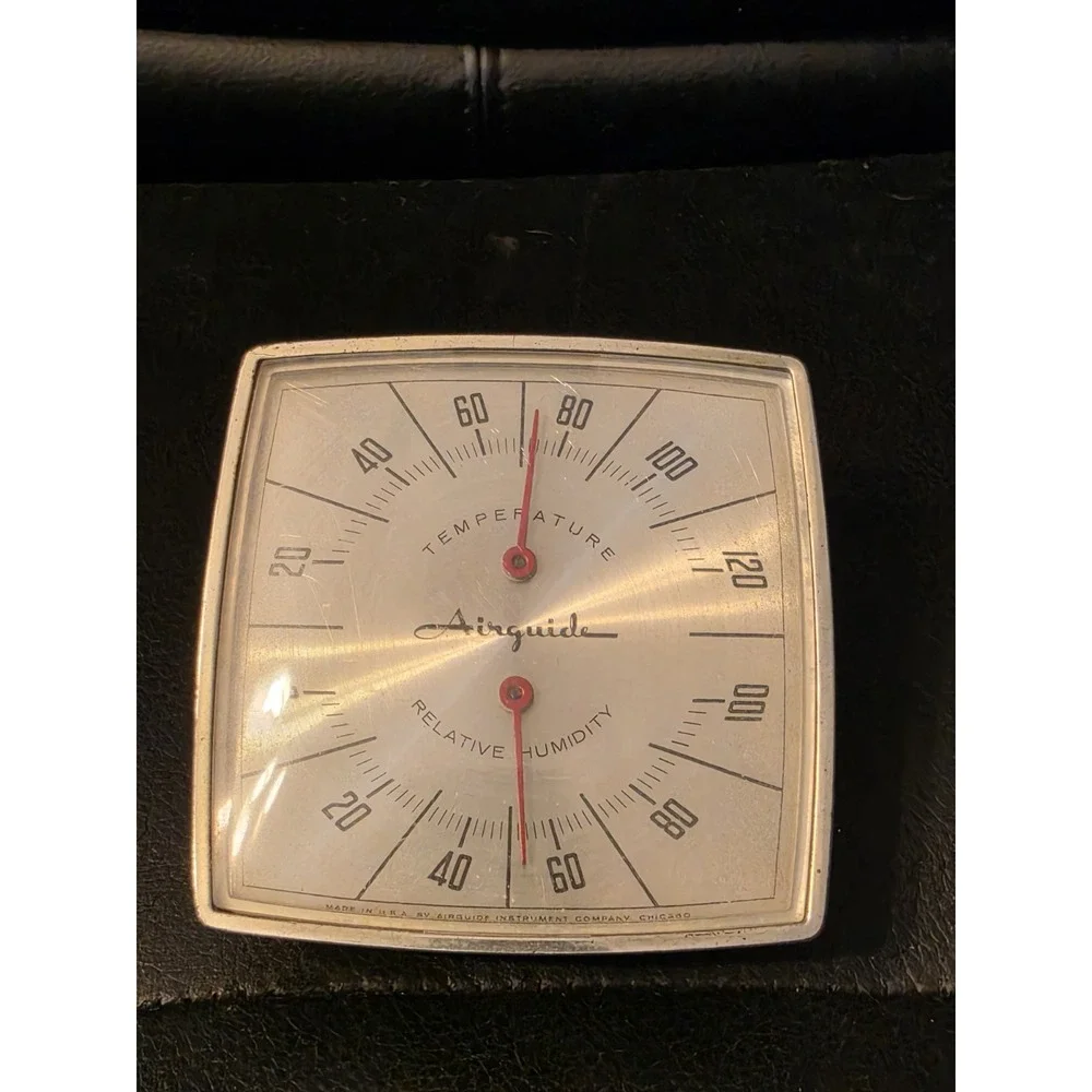 Vintage Airguide Temperature and Relative Humidity Weather Station Desk Counter